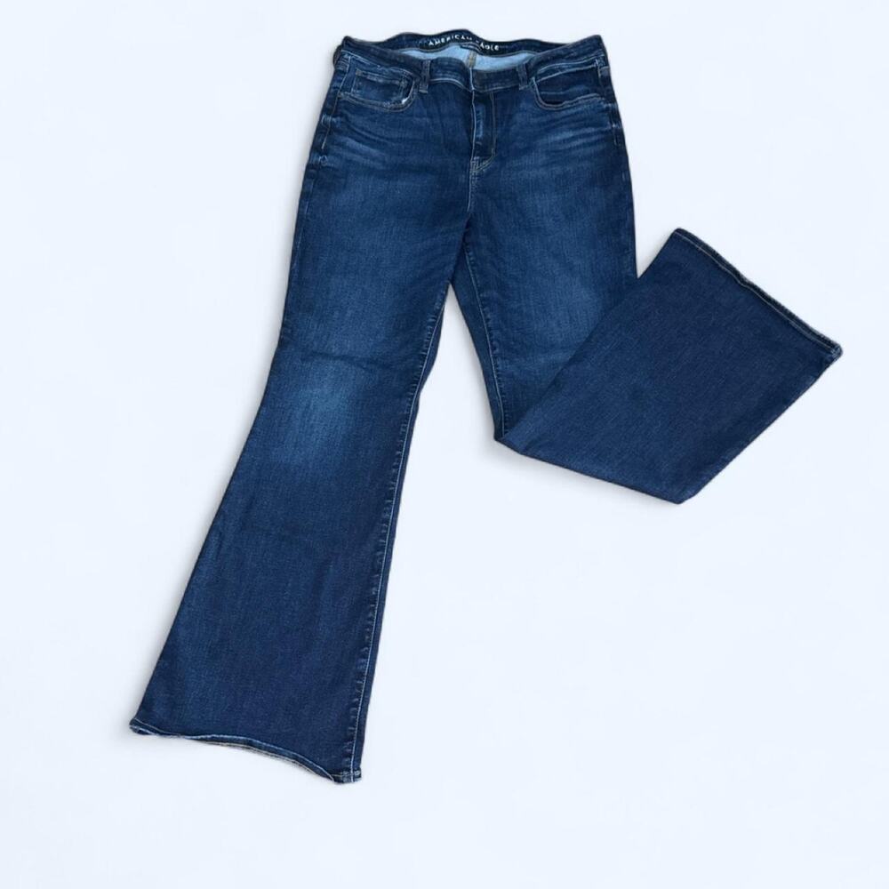 American eagle outfitters Stretch Dark Wash Flare Jeans Sz 14
